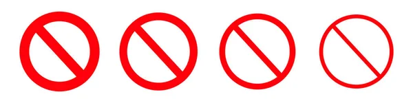 Set Icone Del Segno Proibito Segnali Severamente Proibiti Vettore Modificabile — Vettoriale Stock