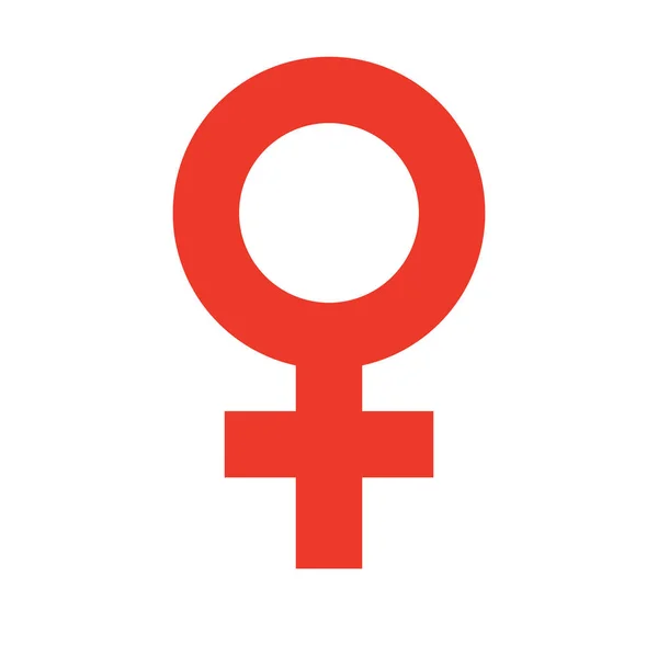 Vörös Női Szimbólum Ikon Vágható Vektor — Stock Vector