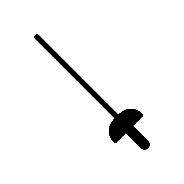 Rapière Escrime Une Épée Escrime Vecteur Modifiable — Image vectorielle