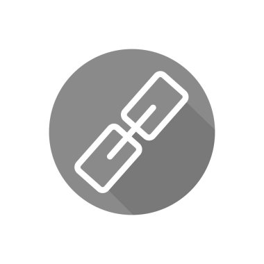 Gölgeli yuvarlak bağlantı simgesi. Adres. Düzenlenebilir vektör.