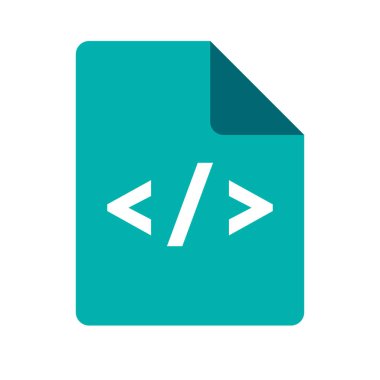 Kod dosyası programlanıyor. Kaynak kodu. Düzenlenebilir vektör.