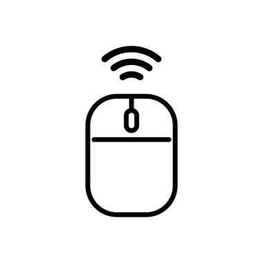 Kablosuz fare ve radyo ikonları. Düzenlenebilir vektör.