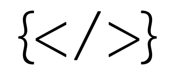 Кронштейни Знаки Коду Змінити Вектор — стоковий вектор