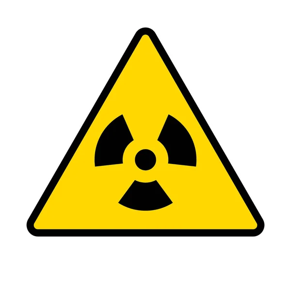 三角形の放射線危険標識 放射性区域 編集可能なベクトル — ストックベクタ