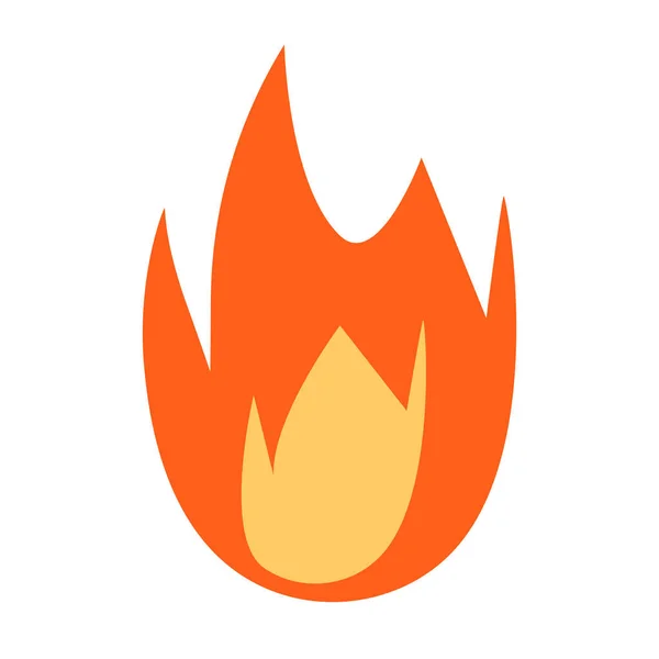 Vörös Lángoló Tűz Ikon Vágható Vektor — Stock Vector