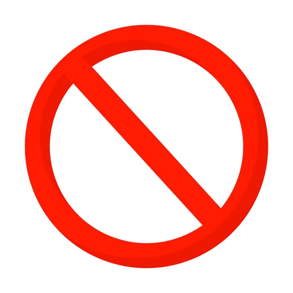Signo Prohibición Moderna Estrictamente Prohibido Vector Editable — Archivo Imágenes Vectoriales