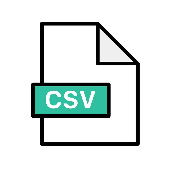 Fila Med Csv Förlängning Redigerbar Vektor — Stock vektor