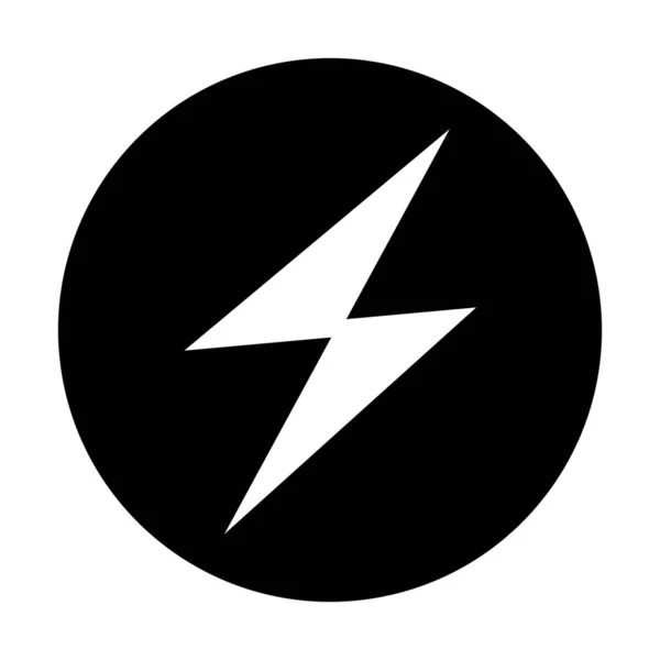 Electricity Silhouette Icon Electric Energy Power Editable Vector — Stock Vector