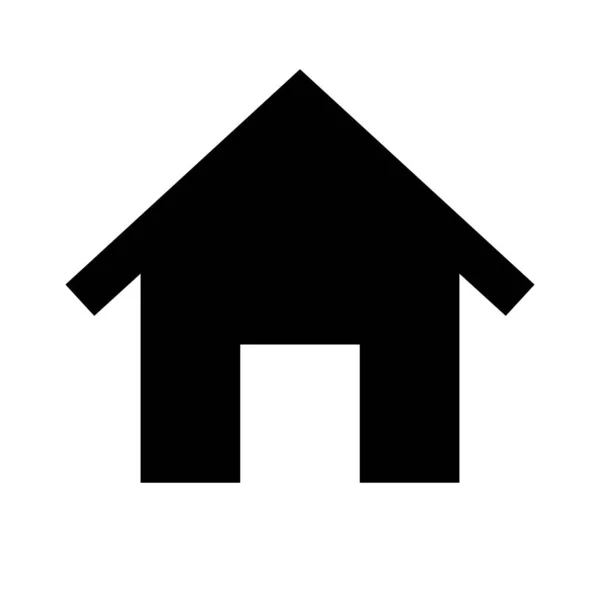 Icône Silhouette Maison Noire Vecteur Modifiable — Image vectorielle