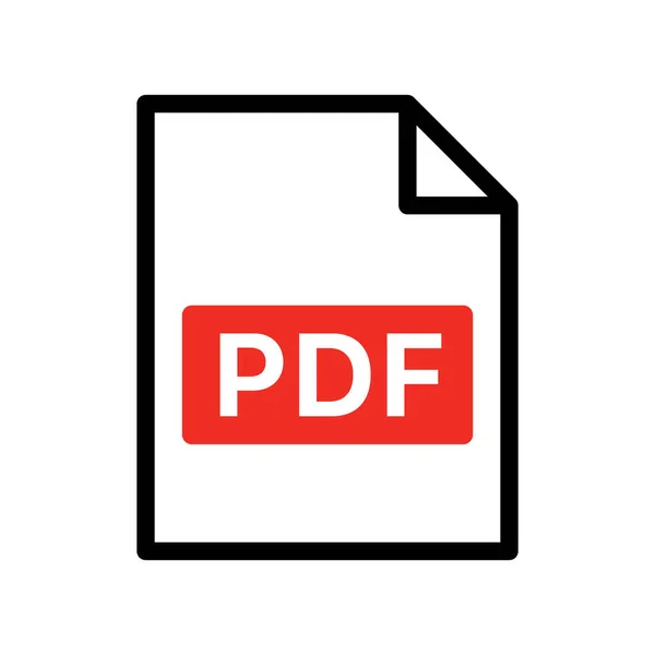 Icono Archivo Extensión Pdf Simple Documento Electrónico Vector Editable — Archivo Imágenes Vectoriales