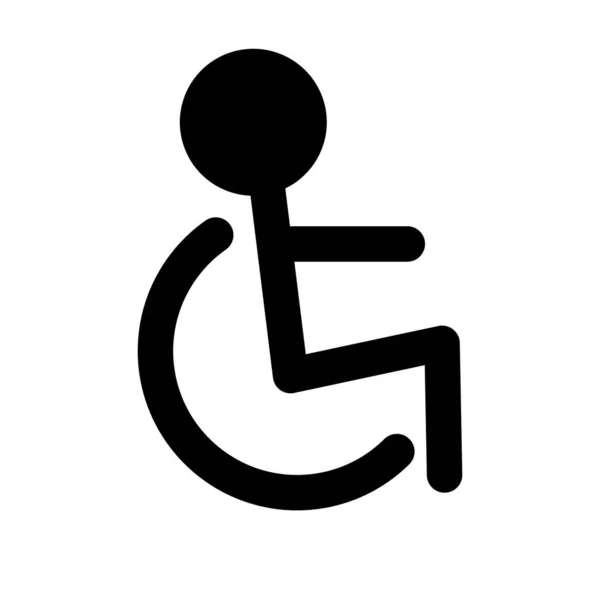 Marca Silla Ruedas Señal Para Discapacitados Vector Editable — Vector de stock