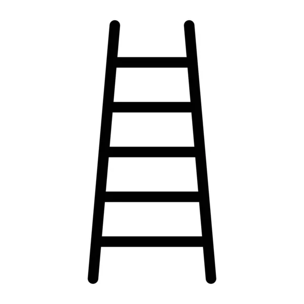 Ladder Silhouette Icon Tool Climbing Editable Vector — Stock Vector