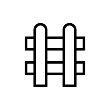 Basit yuvarlak çit simgesi. Düzenlenebilir vektör.