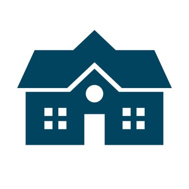 Üniversite binası siluet simgesi. Düzenlenebilir vektör.