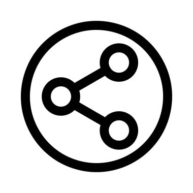 Yuvarlak paylaşım düğmesi simgesi. Düzenlenebilir vektör.