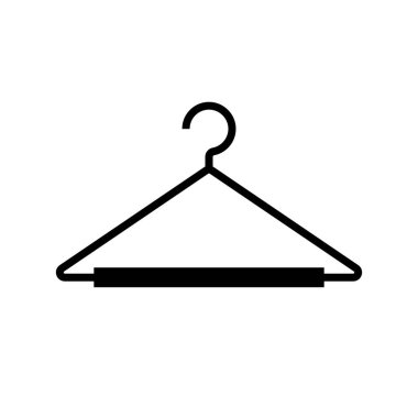 Pantolon askısı ikonu. Elbise askısı. Düzenlenebilir vektör.