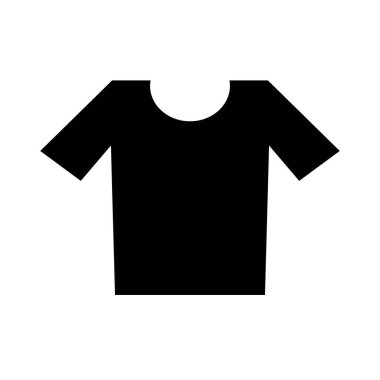 Tayfa yaka tişörtü siluet simgesi. Giysiler. Düzenlenebilir vektör.