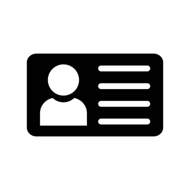 Üyelik kartı siluet simgesi. Düzenlenebilir vektör.