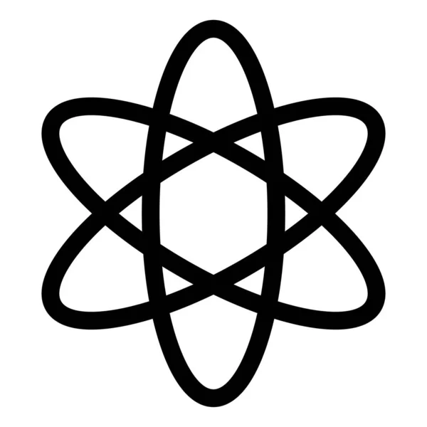 Atomová Ikona Bez Jádra Radioaktivní Izotop Upravitelný Vektor — Stockový vektor