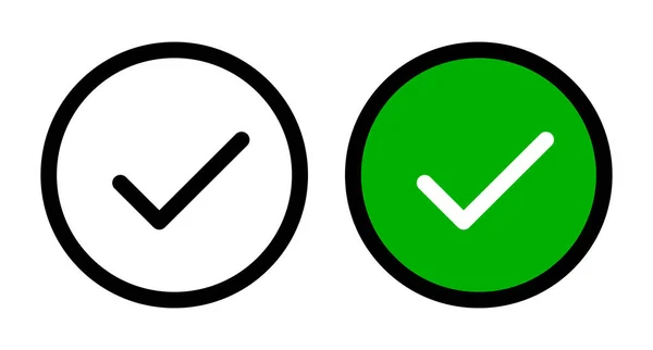 Simple Checkbox Icon Set Editable Vector — Stok Vektör