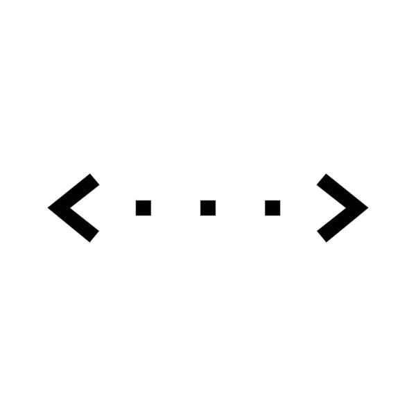 Ikona Znaku Siluety Vývoj Programování Upravitelný Vektor — Stockový vektor