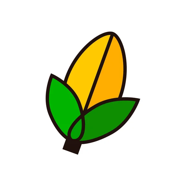 Jolie Icône Maïs Légumes Vecteur Modifiable — Image vectorielle