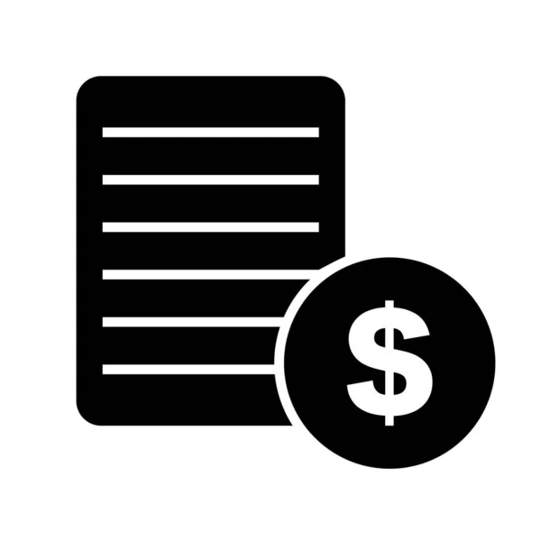 Ikona Dokumentu Finansowego Sprawozdanie Finansowe Wektor Edytowalny — Wektor stockowy
