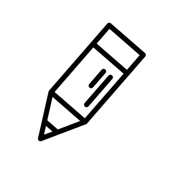 Проста Піктограма Ручки Канцелярські Товари Заповніть Змінити Вектор — стоковий вектор