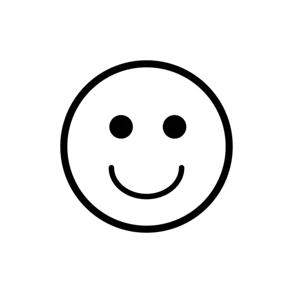 Ikon Senyum Menyenangkan Positif Vektor Yang Dapat Diedit - Stok Vektor