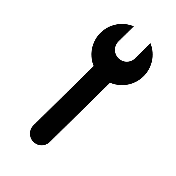 Значок Силуэта Гаечного Ключа Настройка Значок Инструмента Редактируемый Вектор — стоковый вектор