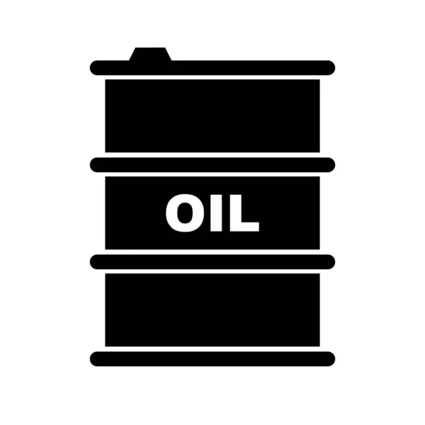 Petrol Varili Ikonu Benzin Petrol Deposu Sıvı Yakıt Düzenlenebilir Vektör — Stok Vektör