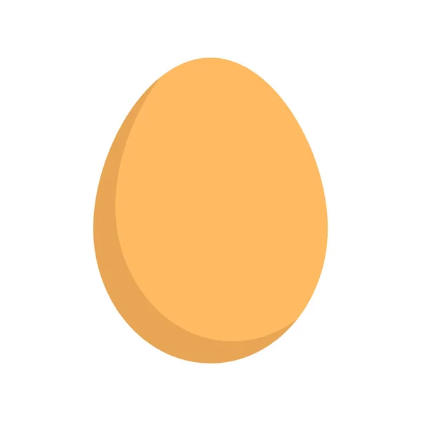 Flat Design Brown Egg Icon Editable Vector — Stock Vector