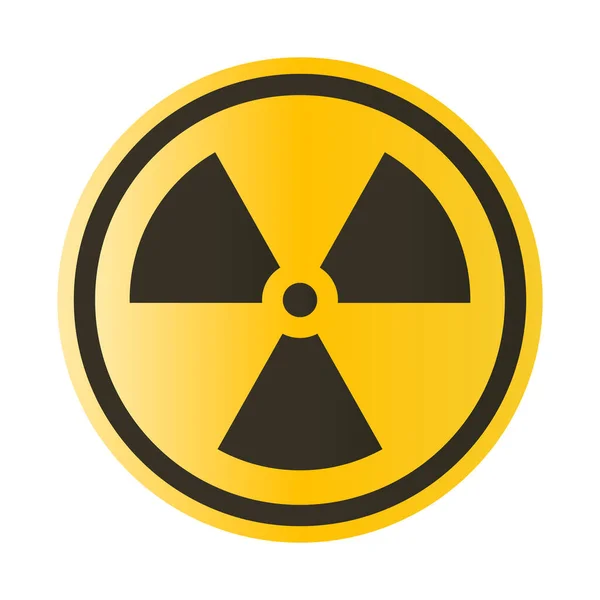 Kulatá Radioaktivní Ikona Jaderná Nebo Atomová Ikona Upravitelný Vektor — Stockový vektor