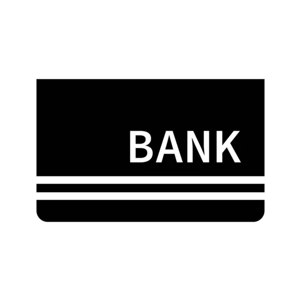 Bankszámla Sziluett Ikon Banki Belépő Vágható Vektor — Stock Vector