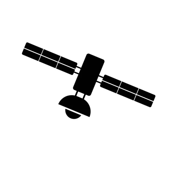 宇宙人工衛星のシルエットアイコン 編集可能なベクトル — ストックベクタ