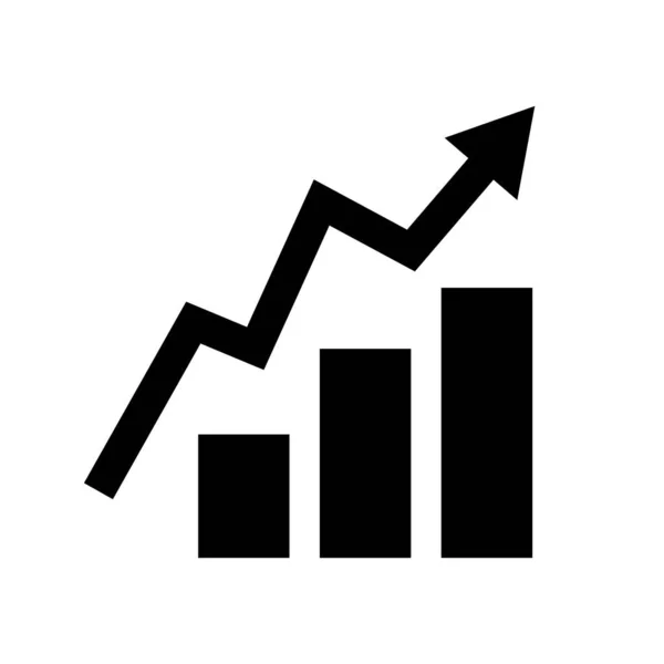 Icono Estadísticas Del Gráfico Barras Análisis Empresa Vector Editable — Vector de stock