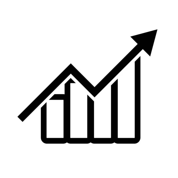 Barra Flecha Gráfico Crecimiento Vector Editable — Vector de stock