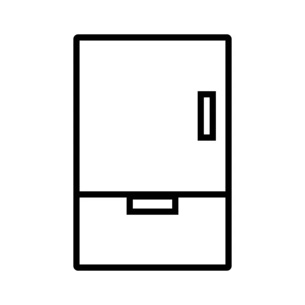 Иконка Рефрижератора Значок Холодильника Редактируемый Вектор — стоковый вектор