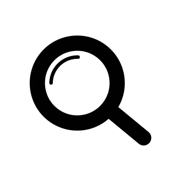 Powiększenie Szklanej Ikony Interfejsu Użytkownika Przycisk Wyszukiwania Wektor Edytowalny — Wektor stockowy