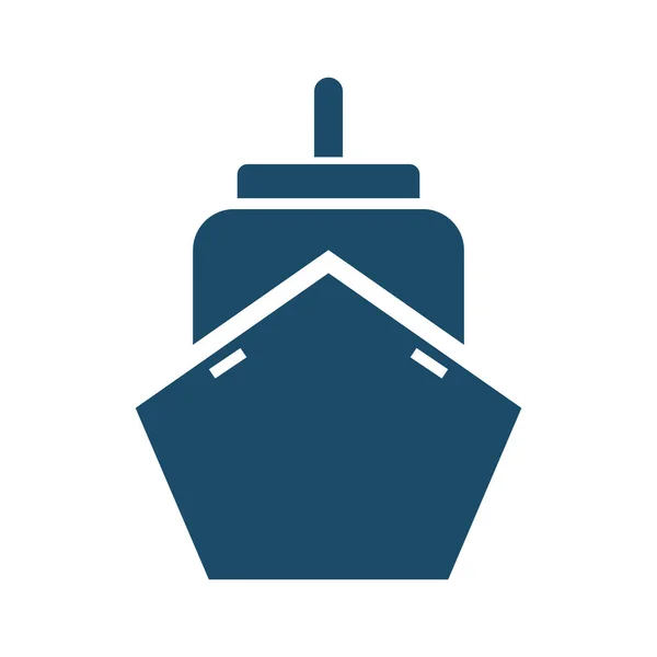 Cruise Silhouette Icon Ship Shipping Symbol Editable Vector — Stock Vector