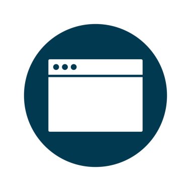 Yuvarlak web pencere simgesi. Düzenlenebilir vektör.