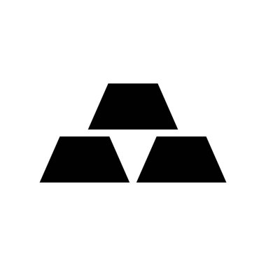 Altın külçeli siluet ikonu. Düzenlenebilir vektör.