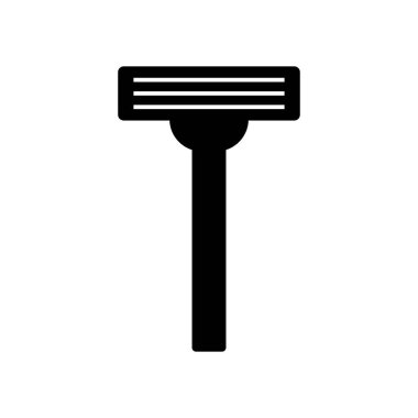 Razor siluet simgesi. Tıraş. Düzenlenebilir vektör.