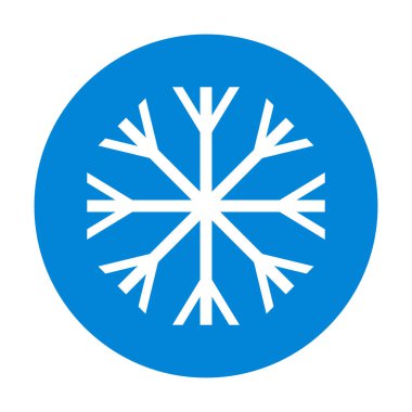 Yuvarlak kar tanesi ikonu. Kış ve buz kristali. Düzenlenebilir vektör.