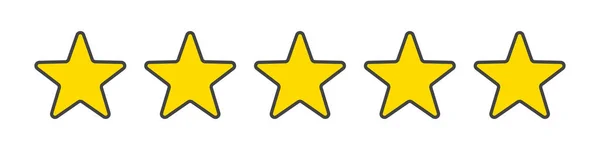 Icono Estrellas Reseñas Calificaciones Reseña Hoteles Restaurantes Vector Editable — Vector de stock