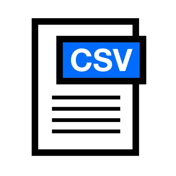 Icono Datos Archivo Con Extensión Csv Formato Archivo Csv Vector — Archivo Imágenes Vectoriales