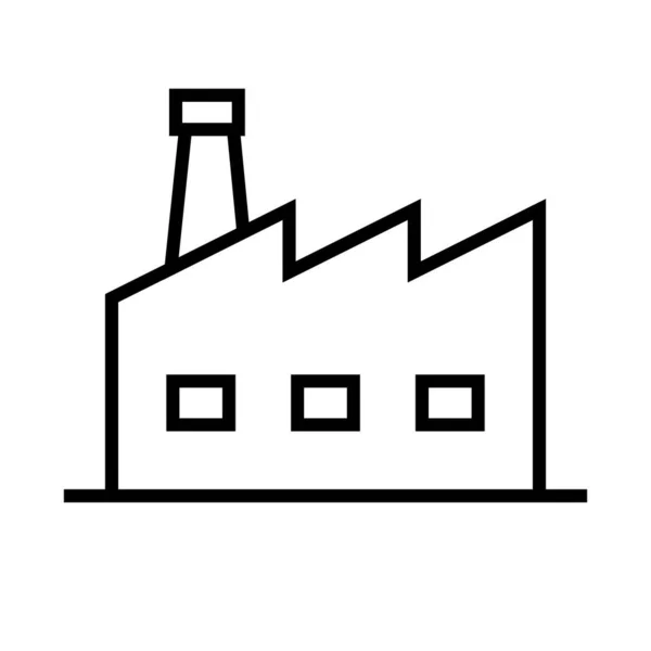 Eenvoudige Fabrieksindustrie Fabrieksterrein Bewerkbare Vector — Stockvector