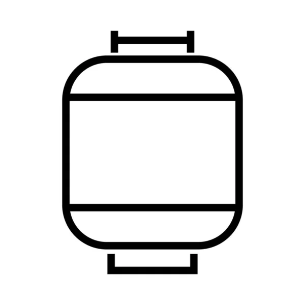 Enkelt Hushåll Propan Gas Cylinder Ikon Redigerbar Vektor — Stock vektor