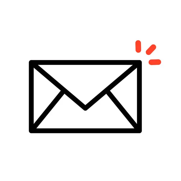 Email Notification Pop Icon Editable Vector — Stock Vector