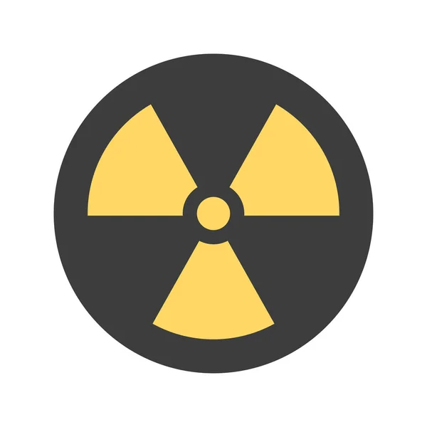 Icono Nuclear Redondo Icono Peligro Radiactivo Vector Editable — Vector de stock